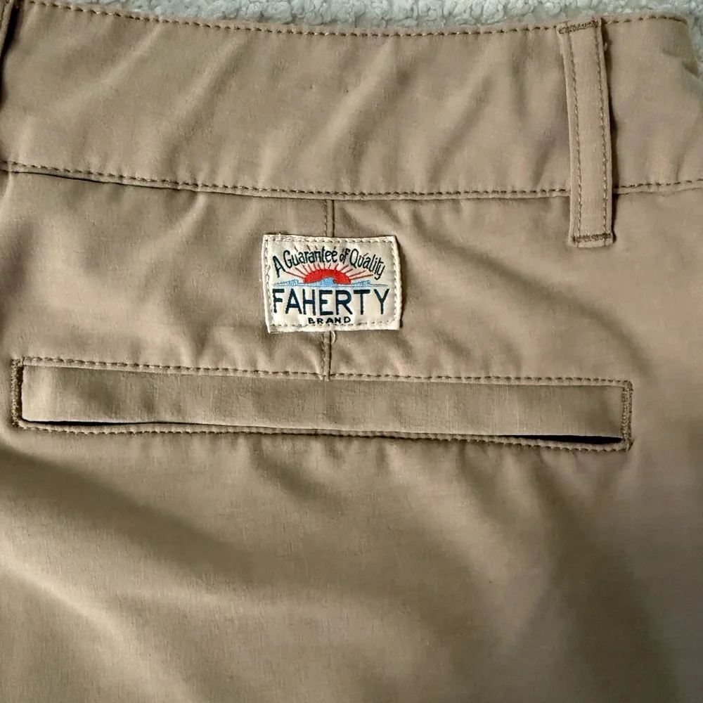 Faherty Flat Front Chino Shorts - Tan